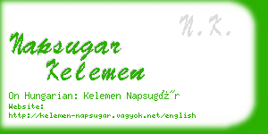 napsugar kelemen business card